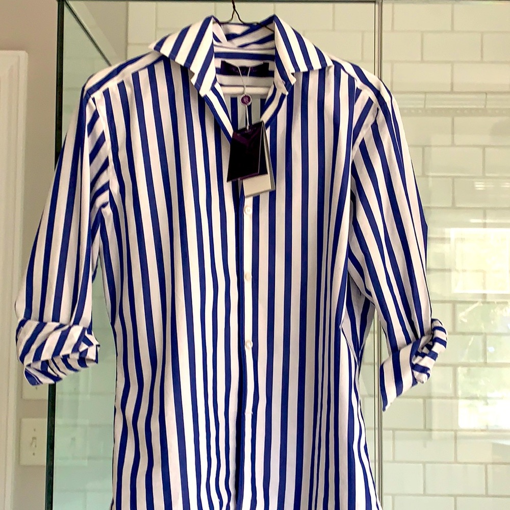 Ralph Lauren purple label striped blouse